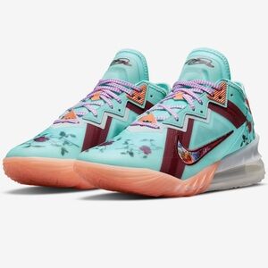 Nike🪷Mimi Plange x LeBron 18 Low EP 'Daughters' Sneakers - CV7562-400, Sz: 8.5